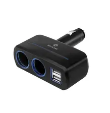 Разветвитель на 2 автомобильных розетки 12V и 2 USB Neoline SL-220